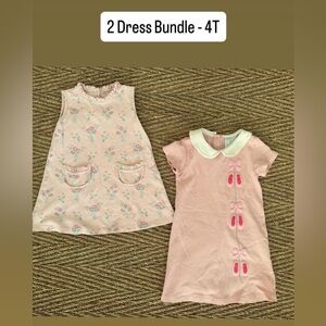 2 Dress Bundle | Little English + Beaufort Bonnet | Girls Size 4T